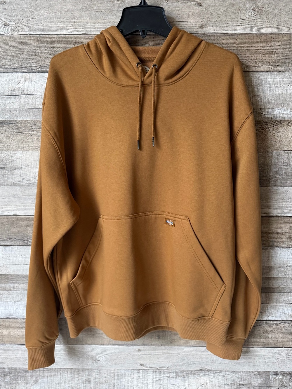 Dickies Men’s Large Pullover Fleece Hoodie Brown Duck DWR Workwear - Picture 3 of 16